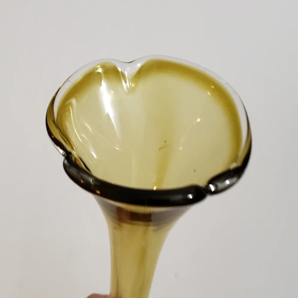 Art Glass Hand Blown Vase Single Stem